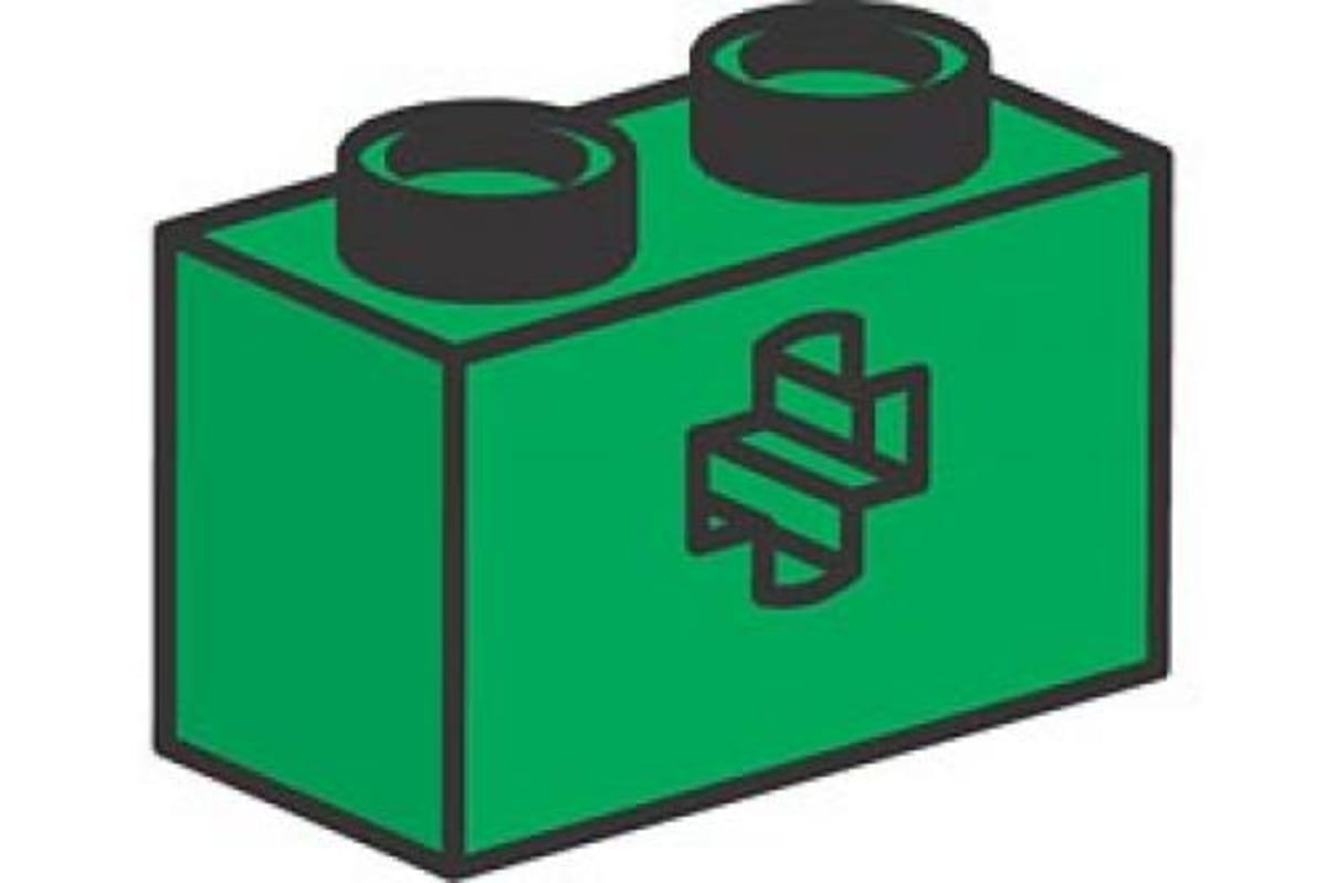 Bricks with Cross (axle) Holes (Pack of 50) – widok główny