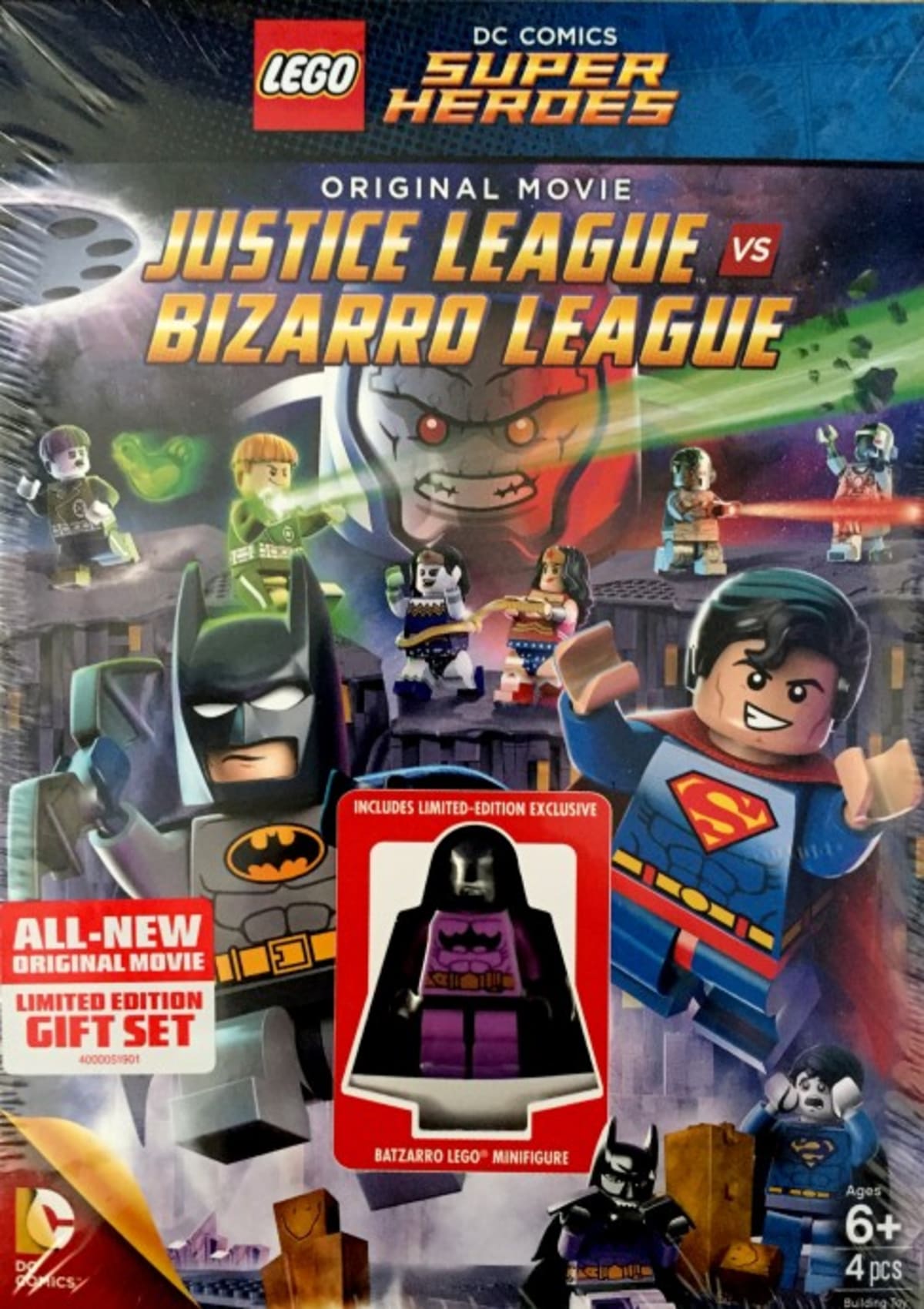 DC Comics Super Heroes: Justice League vs Bizarro League (DVD + Blu-Ray) – widok główny