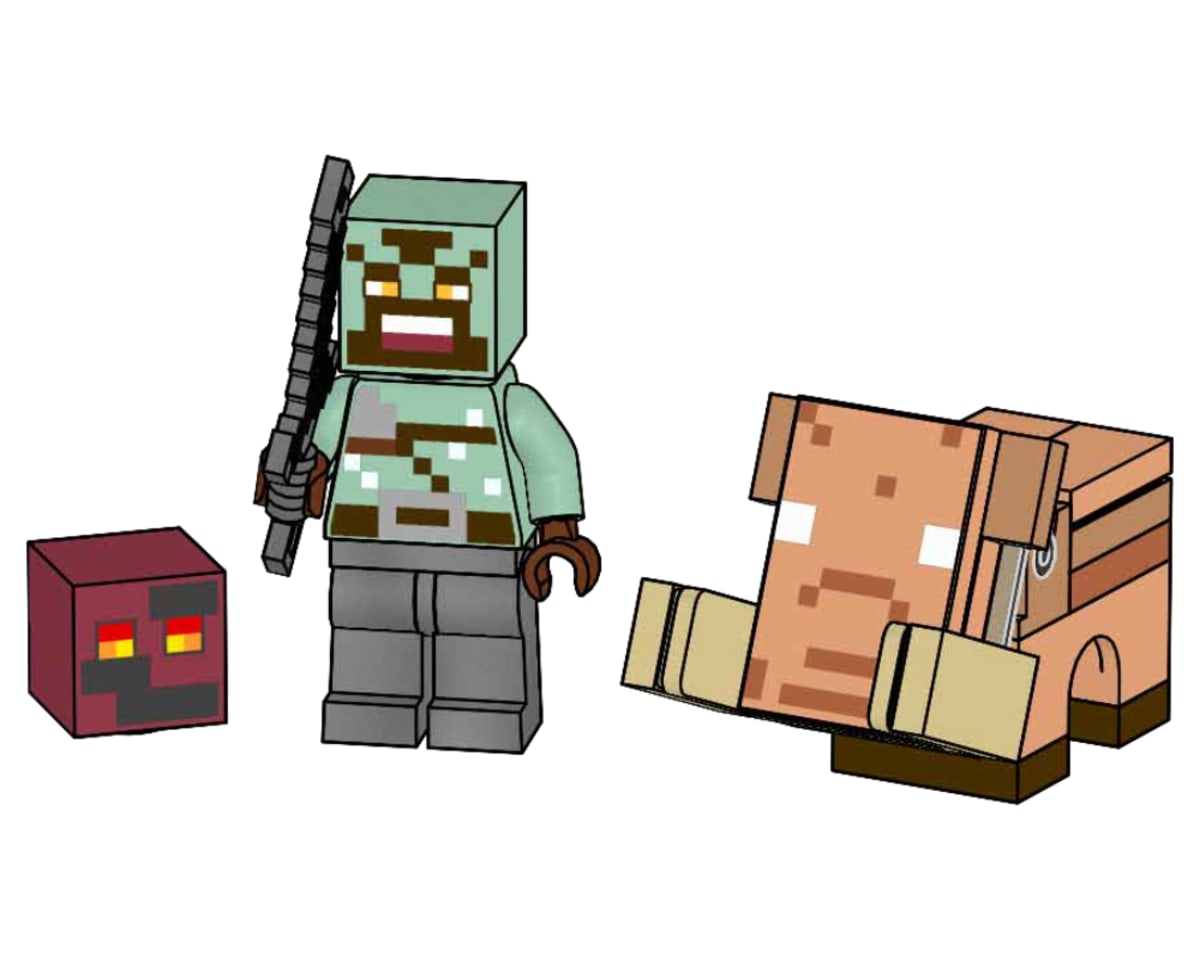 Orc Warrior with Baby Hoglin and Magma Cube – widok główny