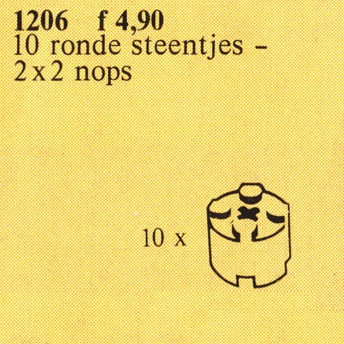 Round Bricks (2 x 2), White – widok główny