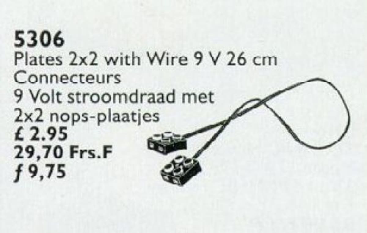 Plates 2x2 with Wire 9 V 26 cm – widok główny