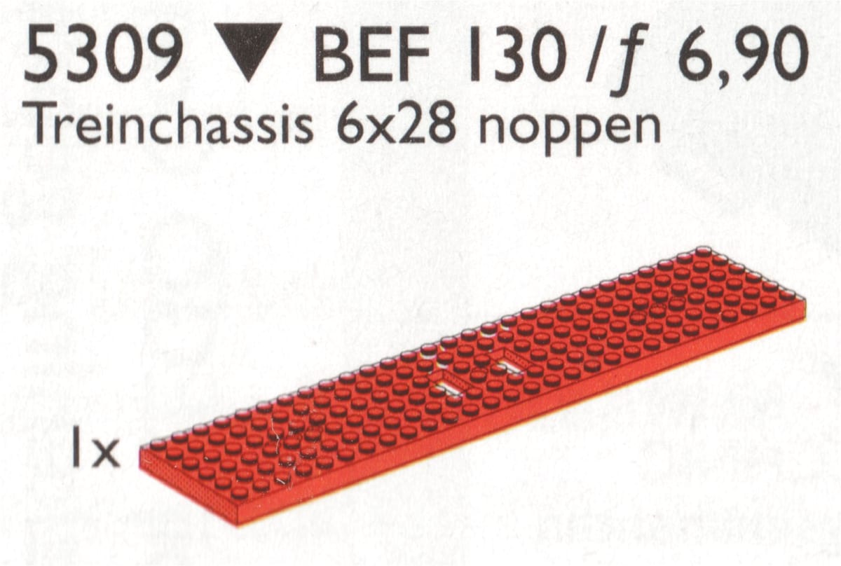 Wagon Plate, Red (6 x 28) – widok główny
