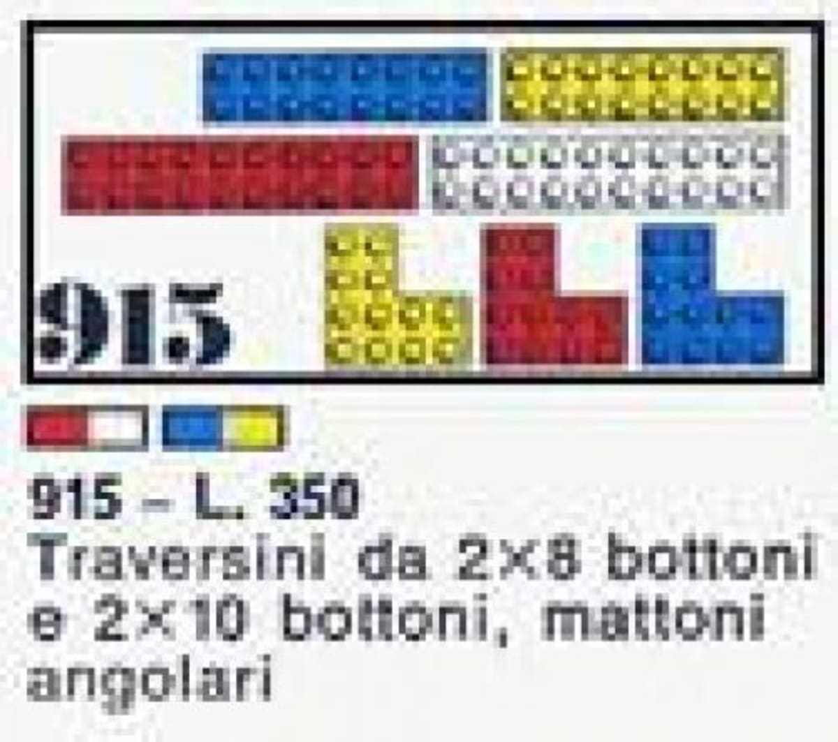 6 bricks with 16 and 20 studs and 3 Angle Bricks White/Red – widok główny