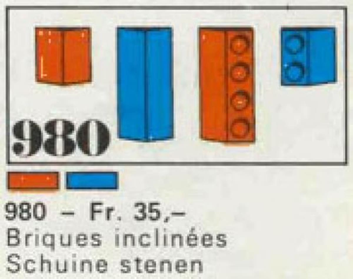 23 sloping bricks, including roof peak bricks, Red – widok główny