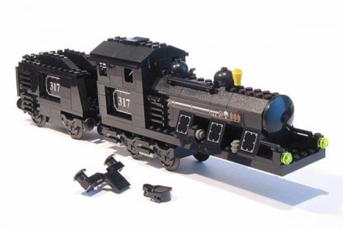 Large Train Engine with Tender Black (Motorizable, sets 4534, 4535) – widok główny