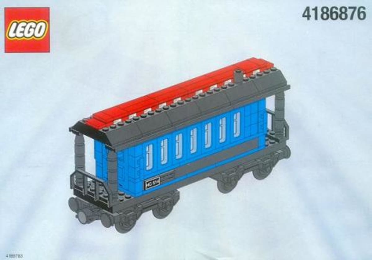 Passenger Wagon Blue (White Box) – widok główny