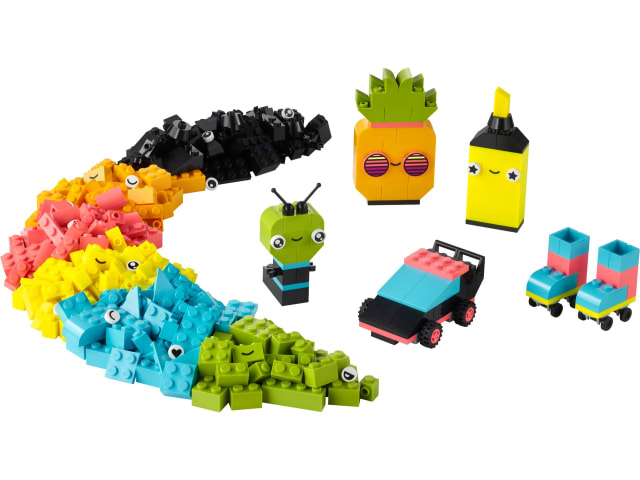 Kreatywna zabawa neonowymi kolorami