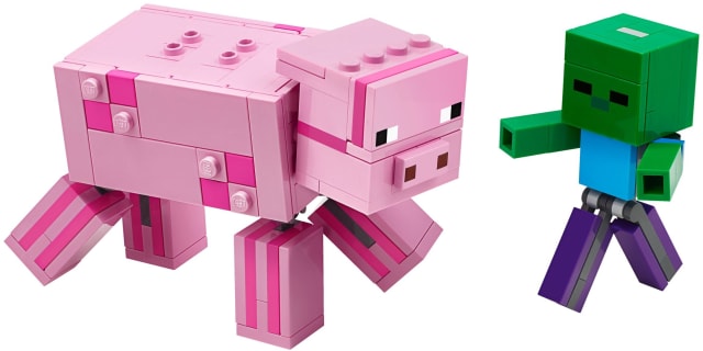 Minecraft BigFig - Świnka i mały zombie