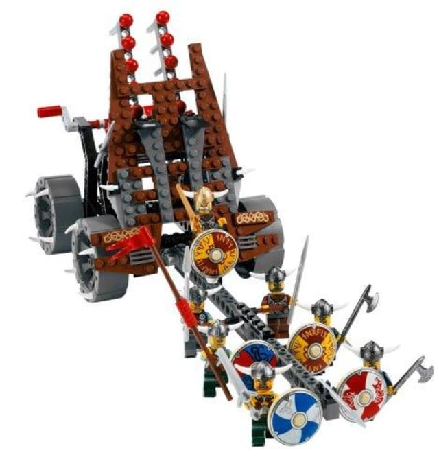 Army of Vikings with Heavy Artillery Wagon