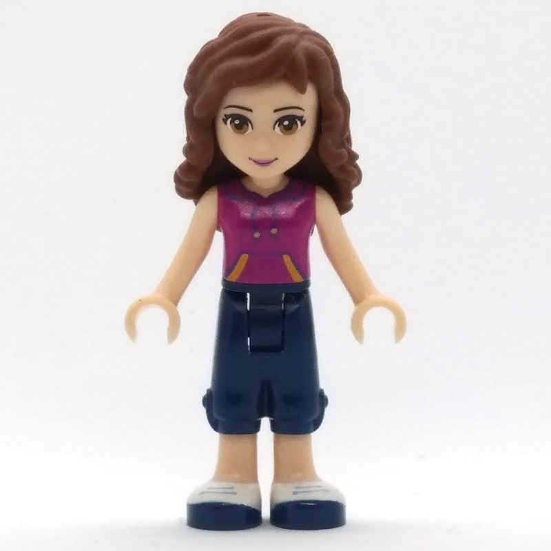 Olivia - Magenta Top, Dark Blue Shorts