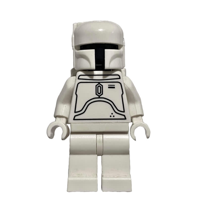 Boba Fett, White Armor, Plain Black Head