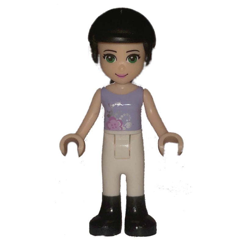 Emma - Lavender Top, White Trousers