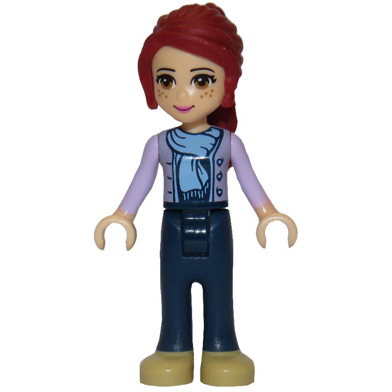 Mia - Lavender Jacket, Scarf, Dark Blue Trousers
