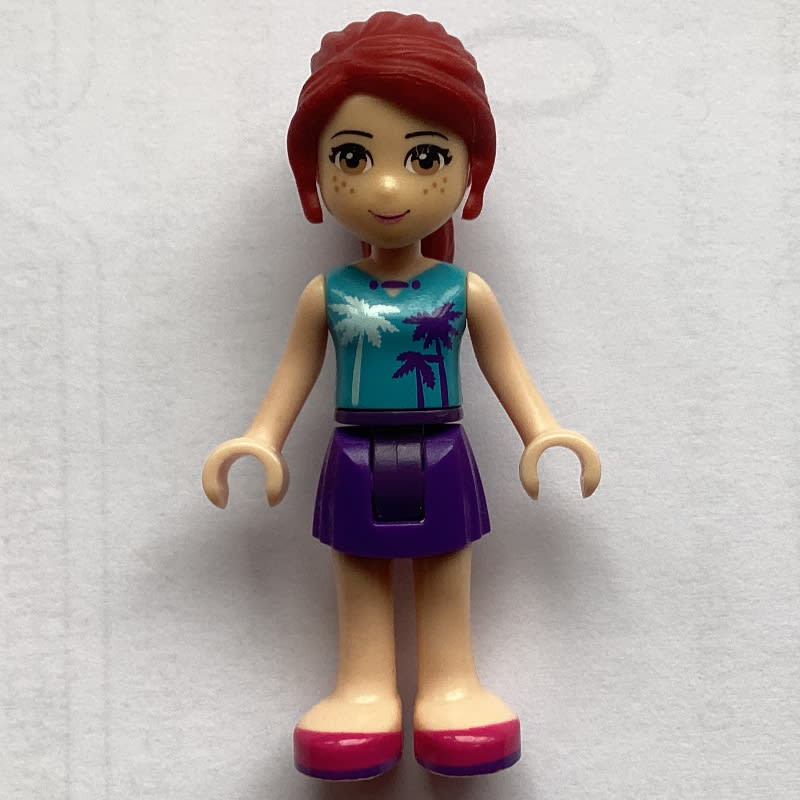 Mia - Medium Azure Top, Dark Purple Skirt