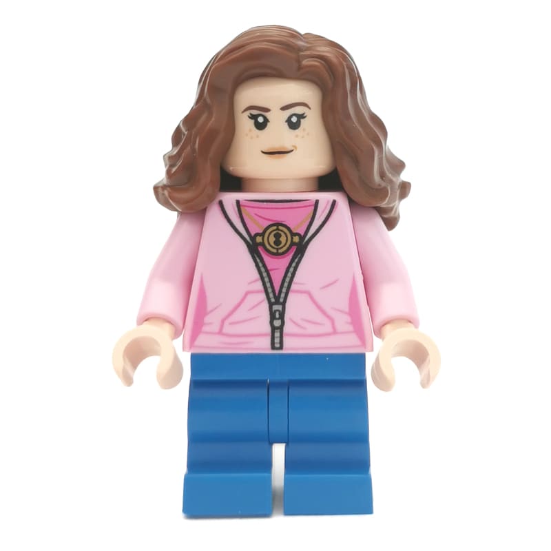 Hermione Granger, Bright Pink Hoodie over Dark Pink Shirt with Time Turner, Medium Legs
