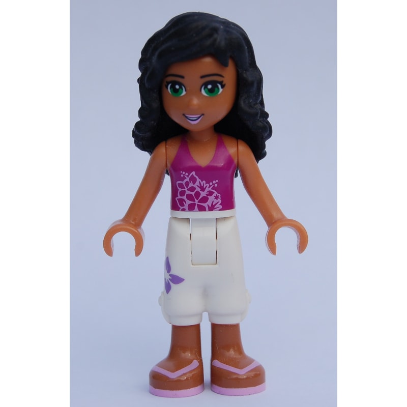 Ella - Magenta Top, White Trousers
