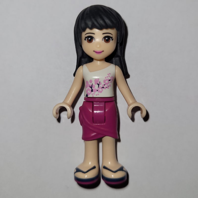 Maya - White Top, Magenta Skirt