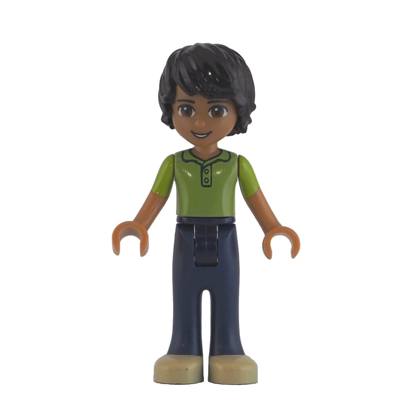 Matthew - Lime Vest, Dark Blue Trousers