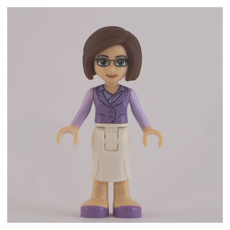 Ms. Stevens - Medium Lavender Shirt, White Dress