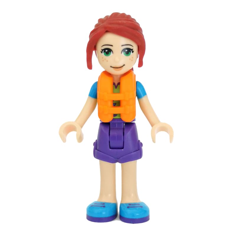 Mia - Lime Top, Dark Purple Skirt, Life Vest