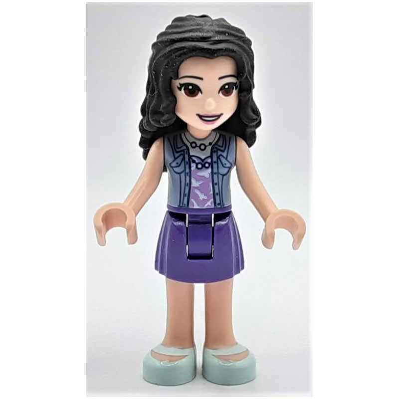 Emma - Sand Blue Jacket, Dark Purple Skirt