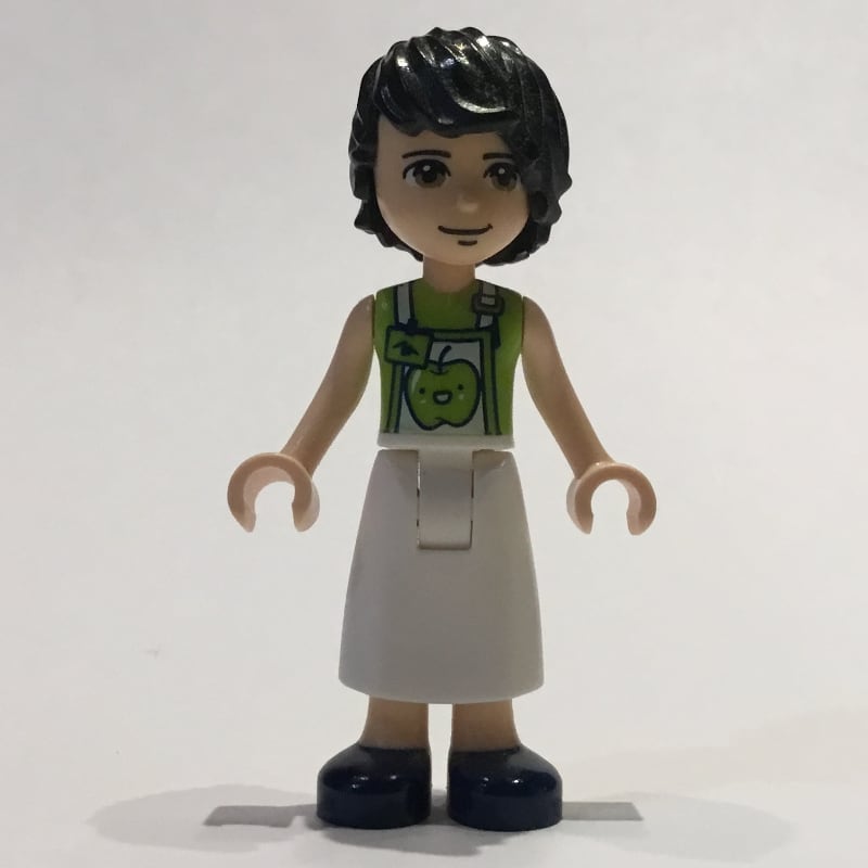 David - Lime Shirt, White Apron
