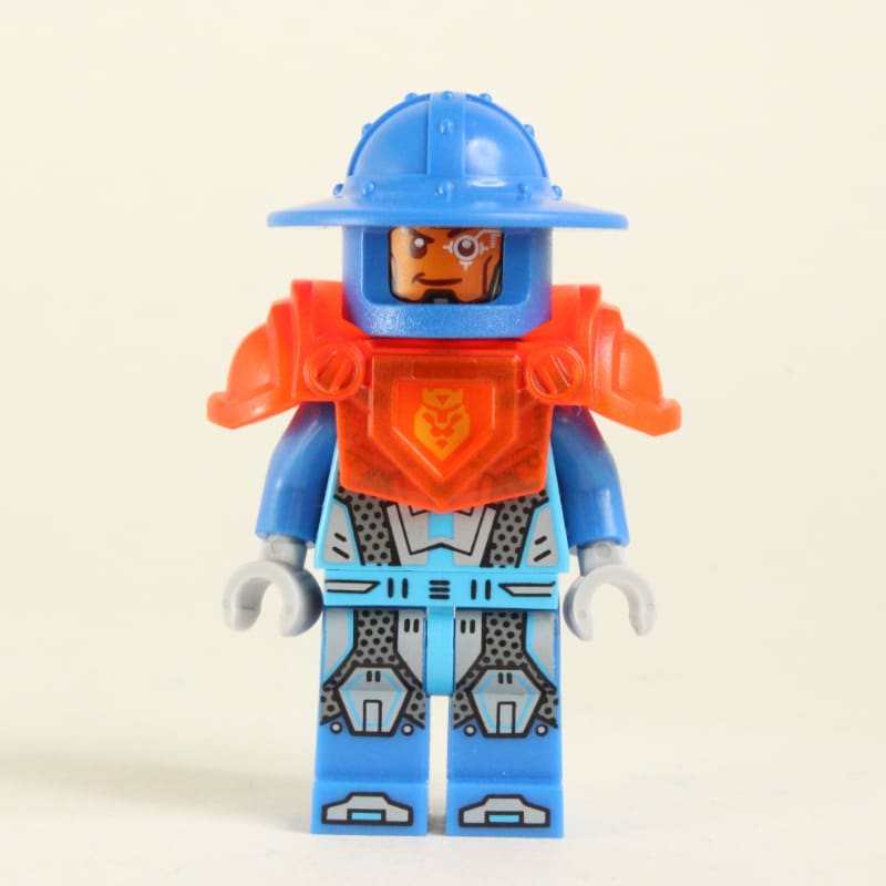 Royal Soldier with Trans-Neon Orange Armor with 2 x 2 Tile with Stud on Back
