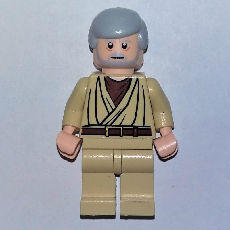 Obi-Wan Kenobi, Old, Tan Robes, Hair, White Pupils, Gray Beard, 3626bpr0638