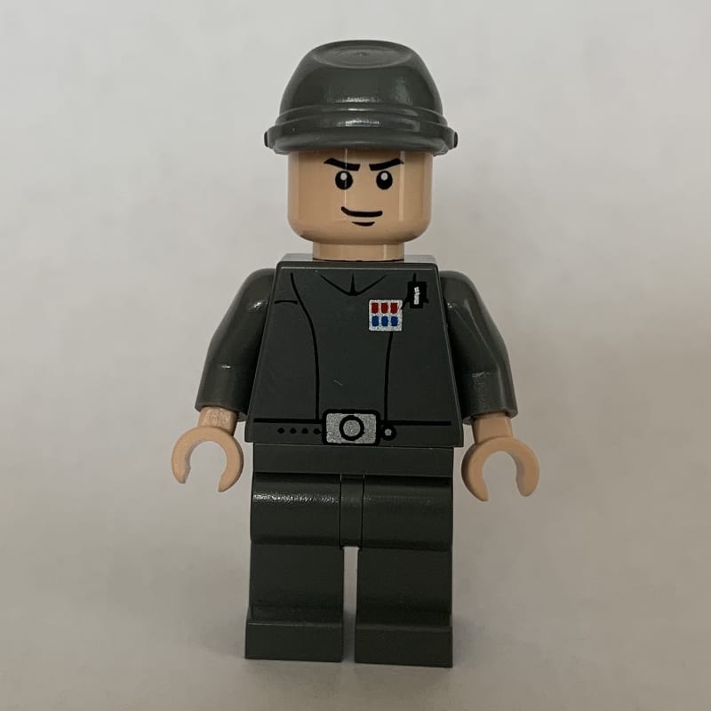 Imperial Officer / Captain / Commandant / Commander, Dark Bluish Gray Uniform, Cavalry Cap, Light Nougat Hands