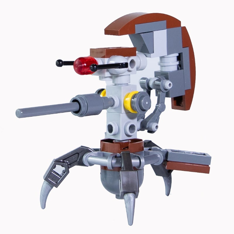 Droideka / Sniper Droid, Reddish Brown Shell, Pearl Dark Gray Legs, Back Armor