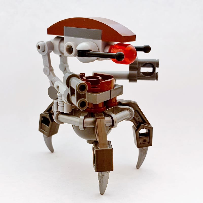 Droideka / Destroyer Droid, Reddish Brown Shell, Pearl Dark Gray Legs, No Back Armor