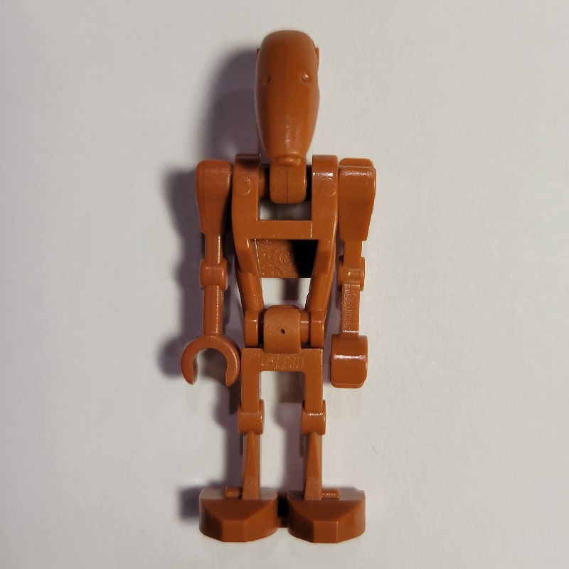 Battle Droid, Dark Orange, One Straight Arm, One Bent Arm