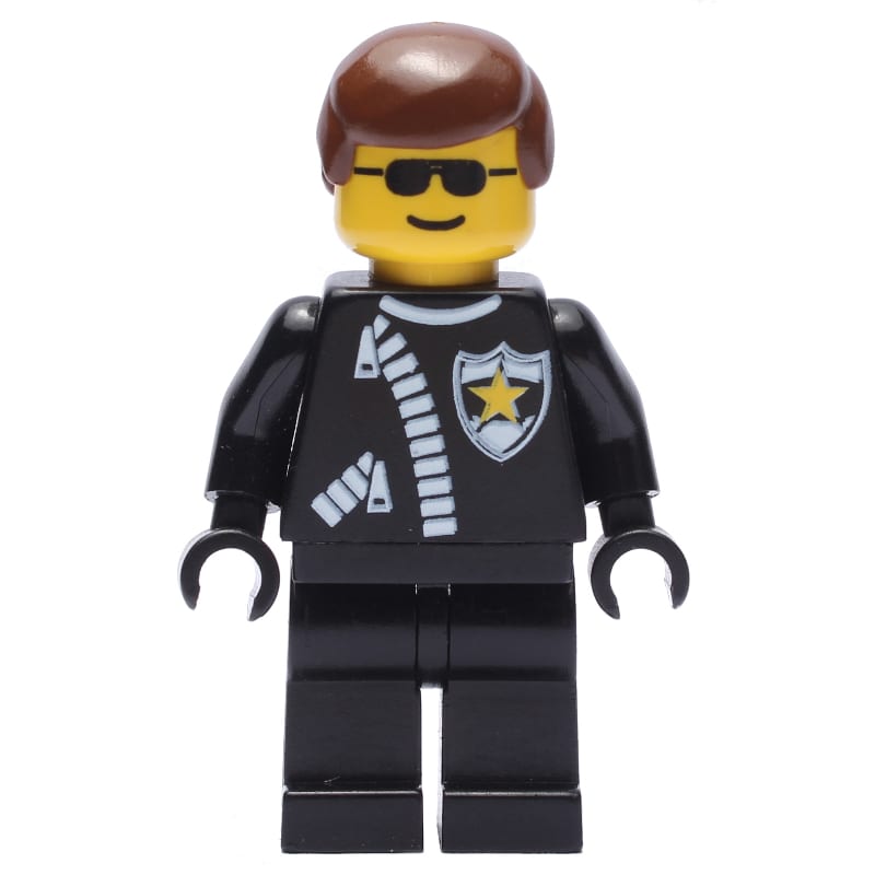 Police - Sheriff, Black Suit, Brown Hair