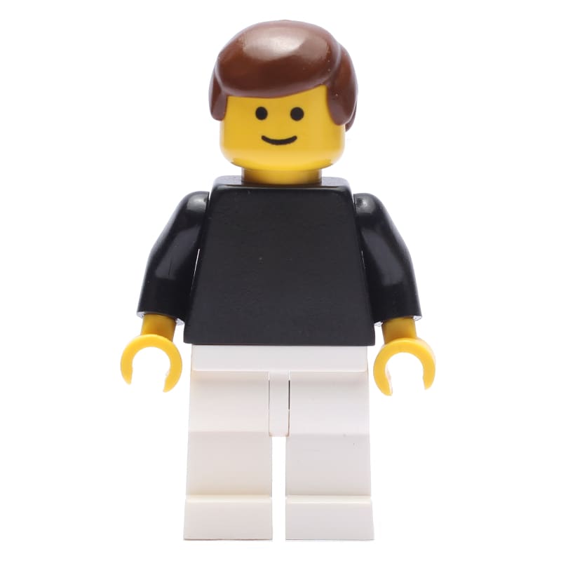 Man - Black Torso, White Legs, Brown Hair