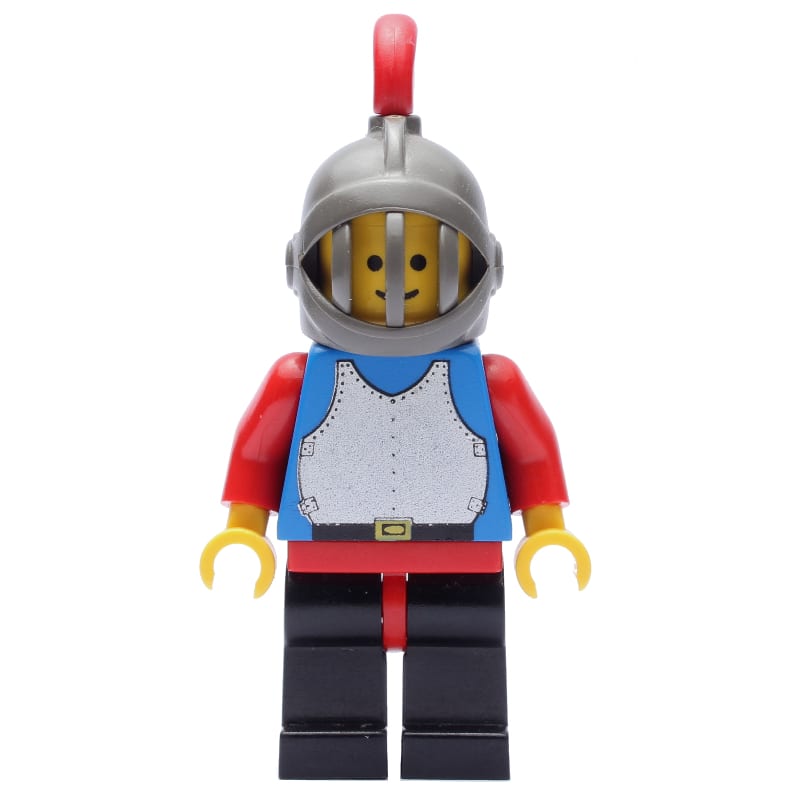 Knight (Breastplate on Blue) - Black Legs, Red Plume
