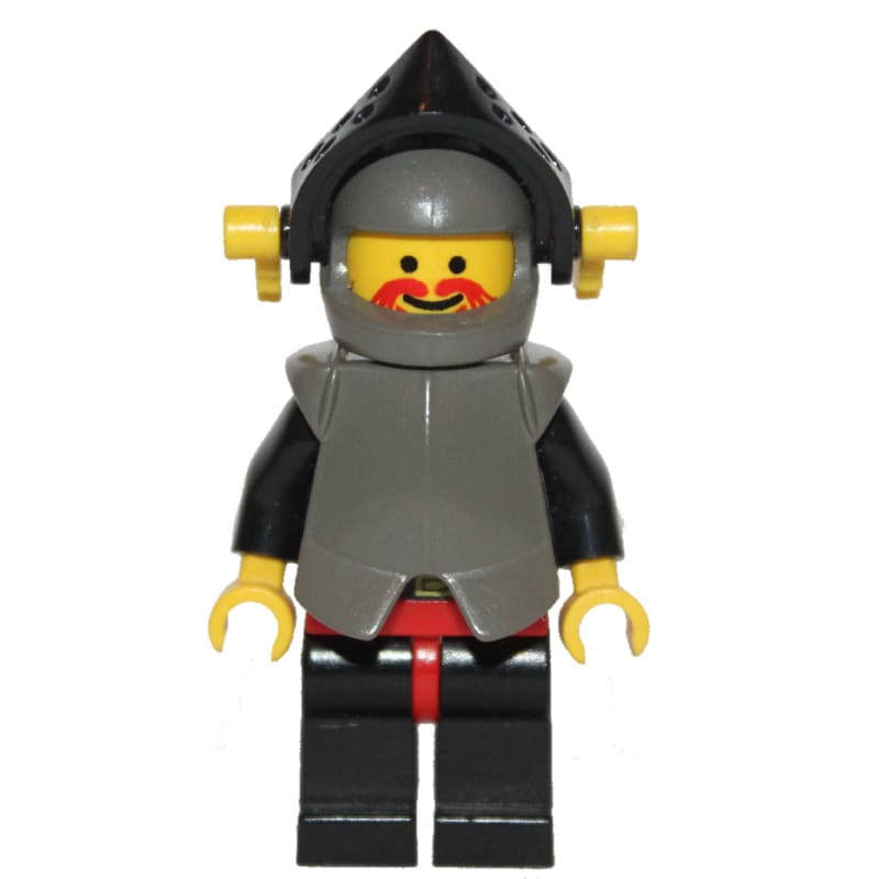 Knight (Breastplate on Black) - Black Legs, Armor, Yellow Dragon Plume