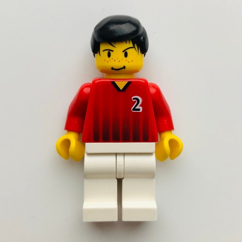 Soccer Player Red Torso, White Legs #2