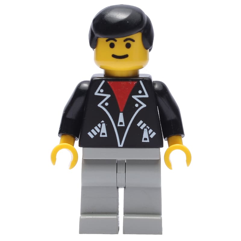 Man - Black Jacket, Light Gray Legs
