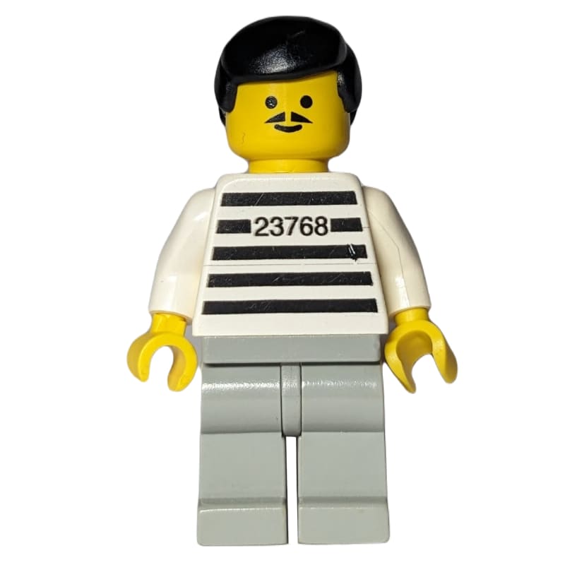 Jailbreak Joe, Prison Shirt with #23768, Light Gray Legs