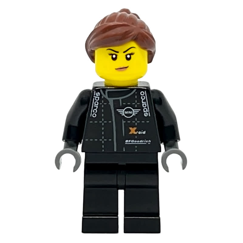 Race Driver, Black Torso, Black Legs, Reddish Brown Hair