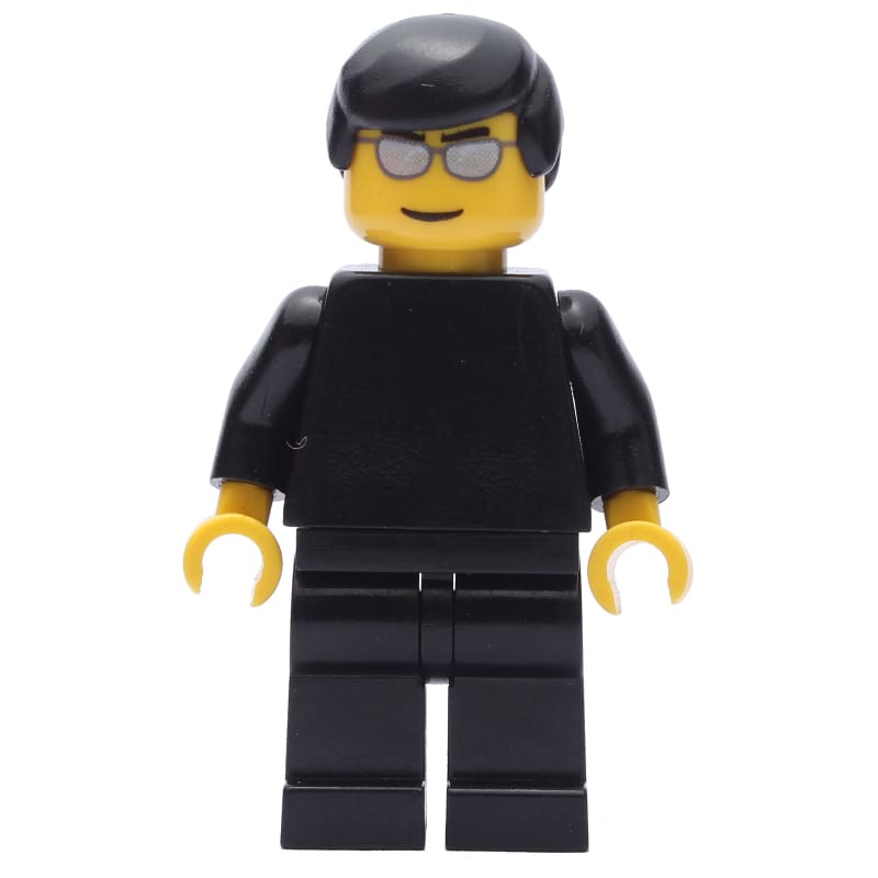 Black Torso, Black Legs, Silver Sunglasses