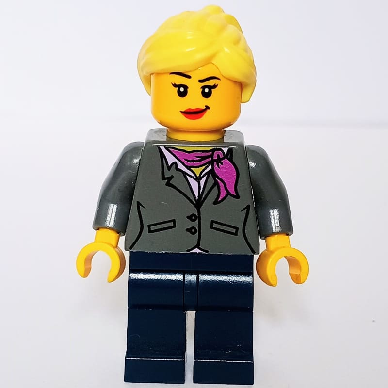 Dark Bluish Gray Torso, Dark Blue Legs, Bright Yellow Hair