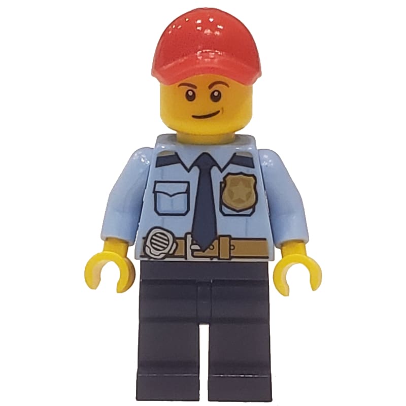 Police - Bright Light Blue Shirt, Dark Blue Legs