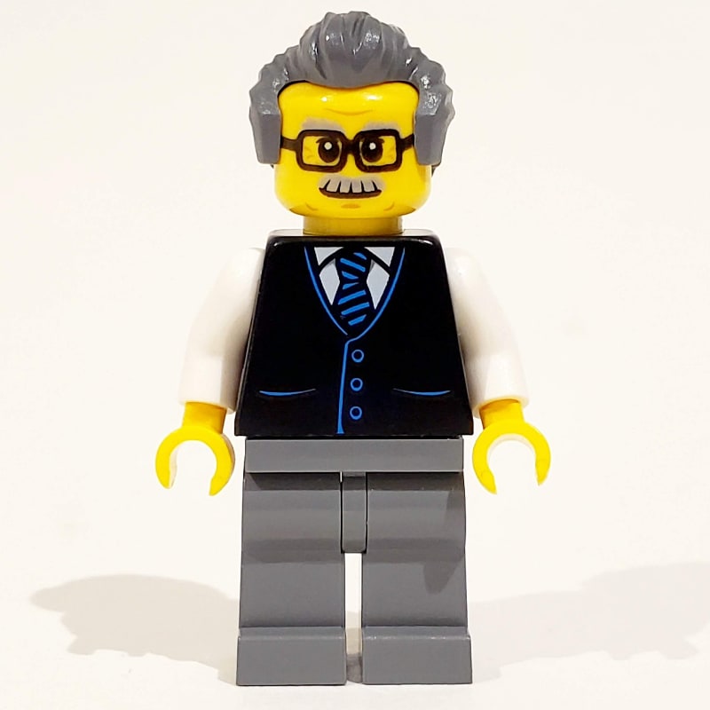 Launch Director - Black Torso, Dark Bluish Grey Legs, Dark Bluish Grey Hair