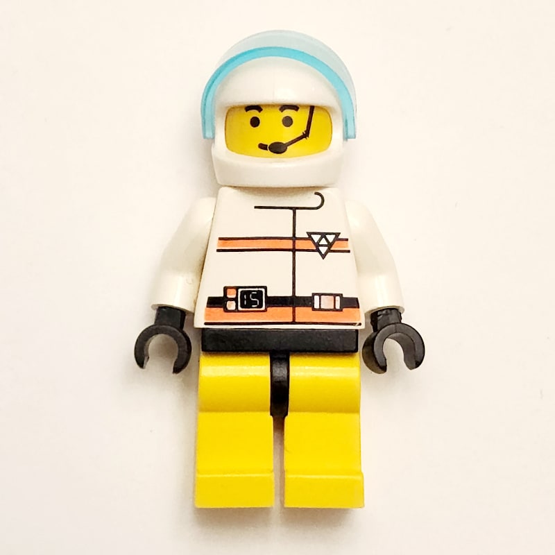 Res-Q Man, Yellow Legs, White Helmet with Visor, Headset