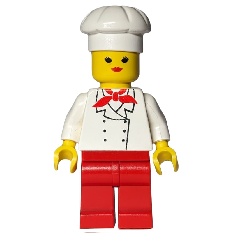 Chef, Woman, Red Neckerchief, Red Legs