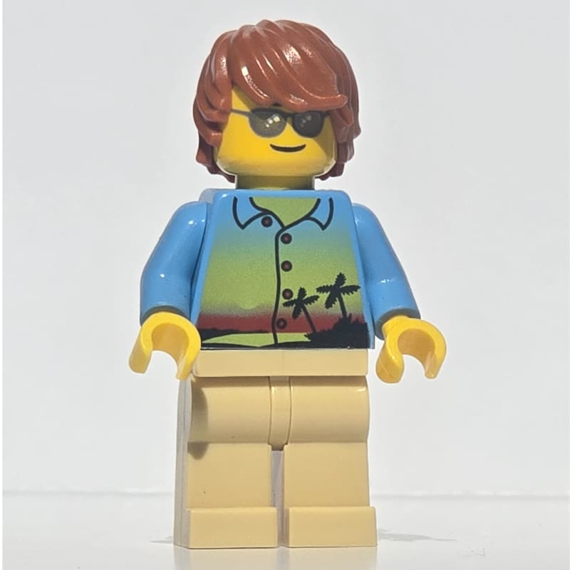 Medium Blue Torso, Tan Legs, Dark Orange Hair, Sunglasses