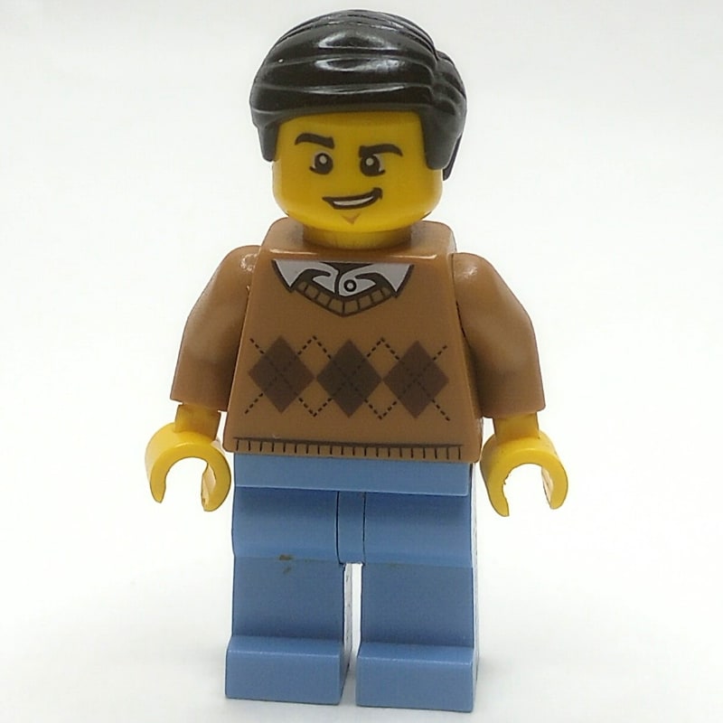 Medium Nougat Torso, Medium BLue Legs, Black Hair