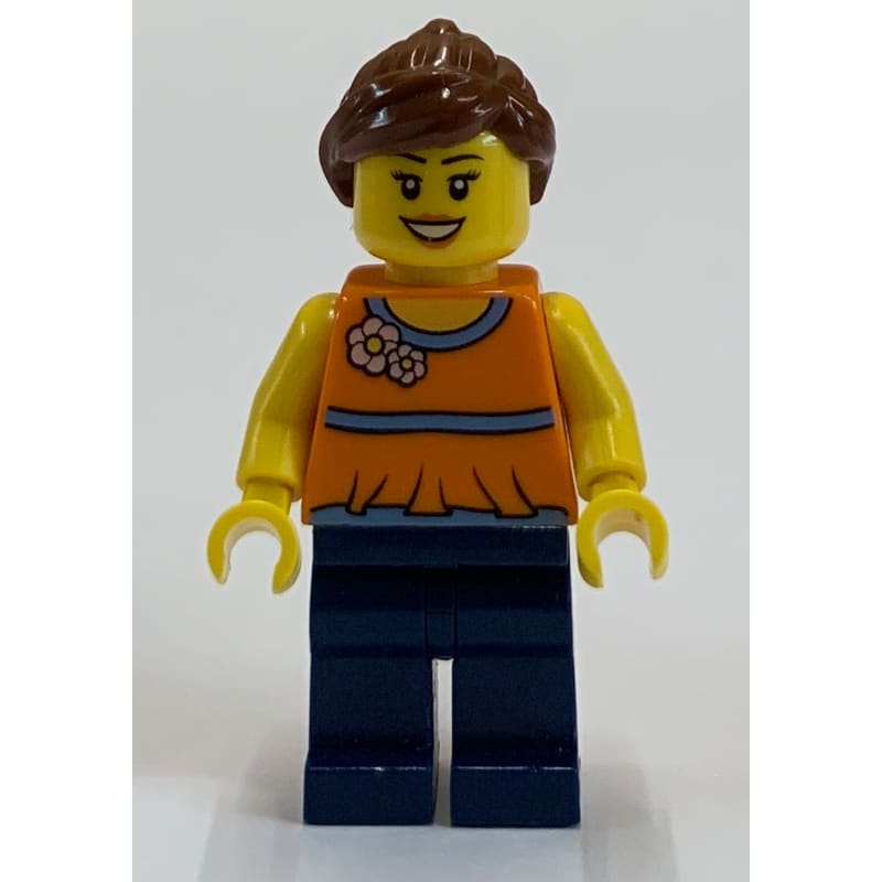 Orange Torso, Dark Blue Legs, Reddish Brown Hair