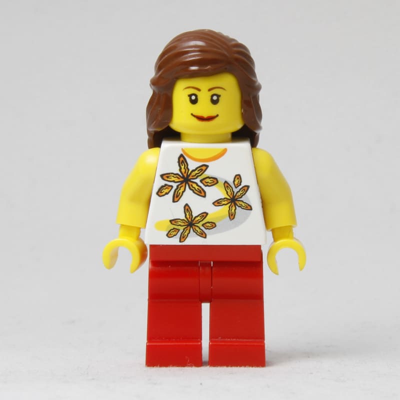 White Torso, Red Legs, Reddish Brown Hair